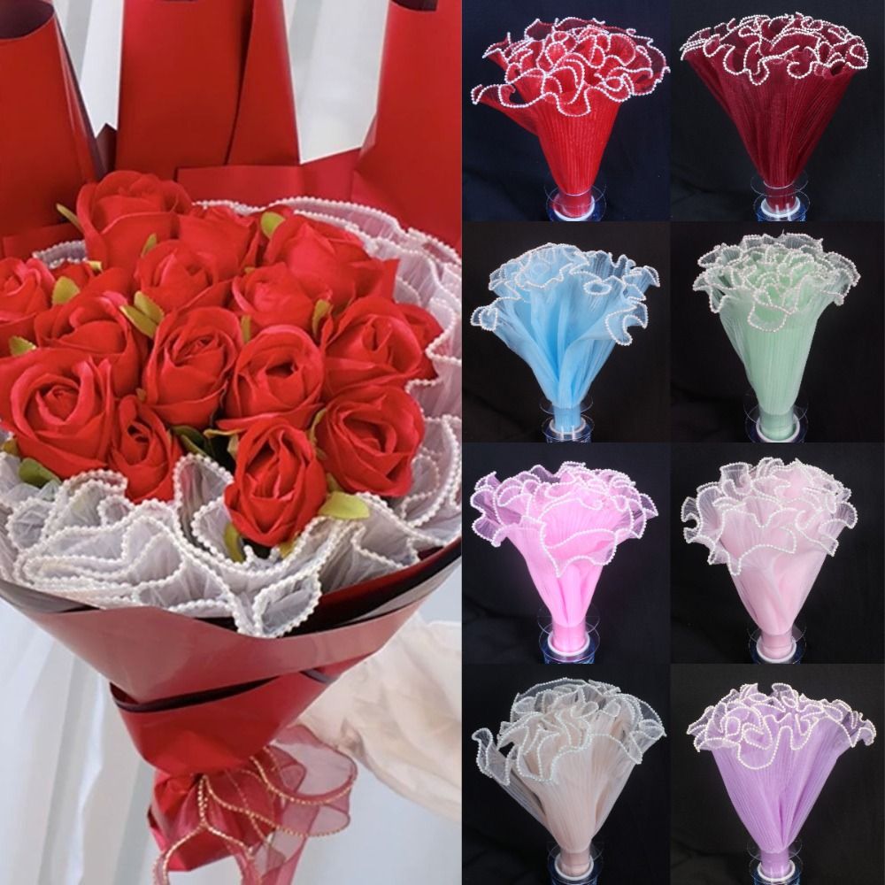 Florist Supply House - 28cmx4Yards Flower Bouquet Wrapping Lace Mesh