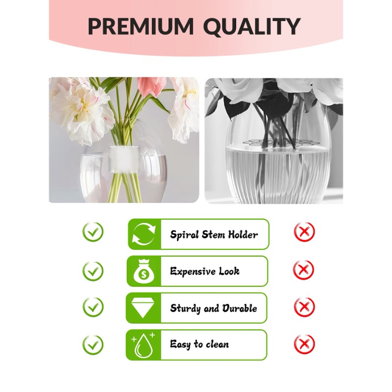 Spiral Stem Holder Sturdy Clea - Florist Supp ulasan dan harga